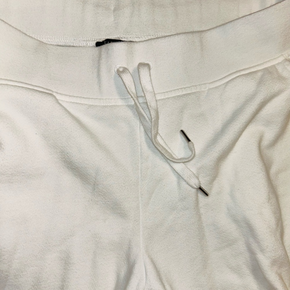 Talbots White Wide-Leg Drawstring Sweatpants - Picture 3 of 8
